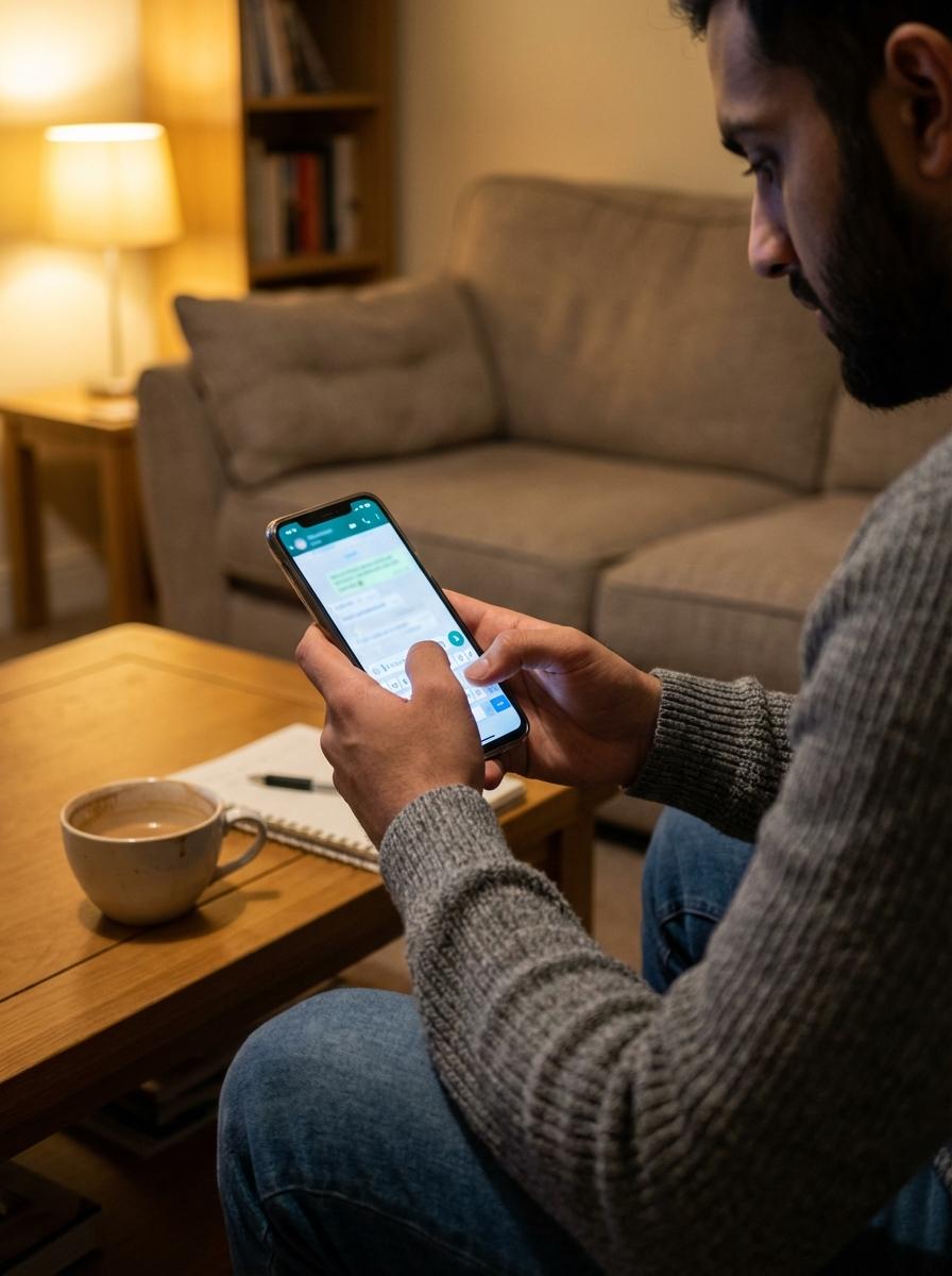 Sharing a pledge link via WhatsApp