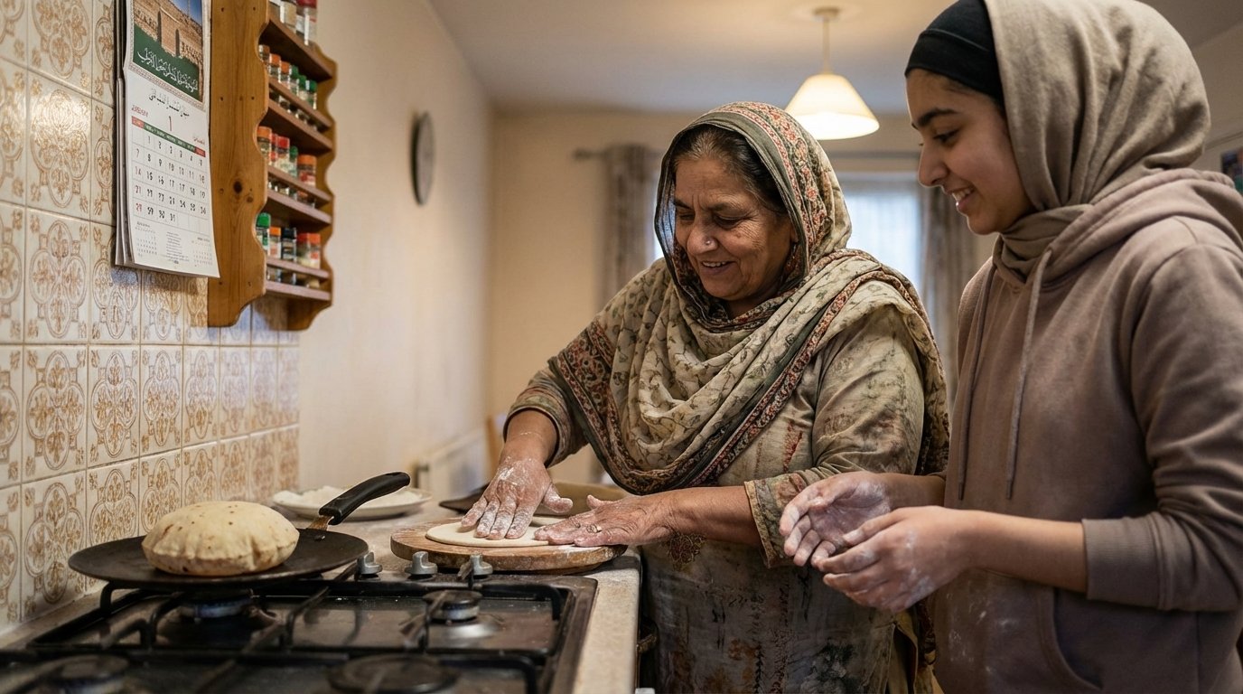 Grandmother and granddaughter cooking together — the family warmth behind every personal fundraiser
